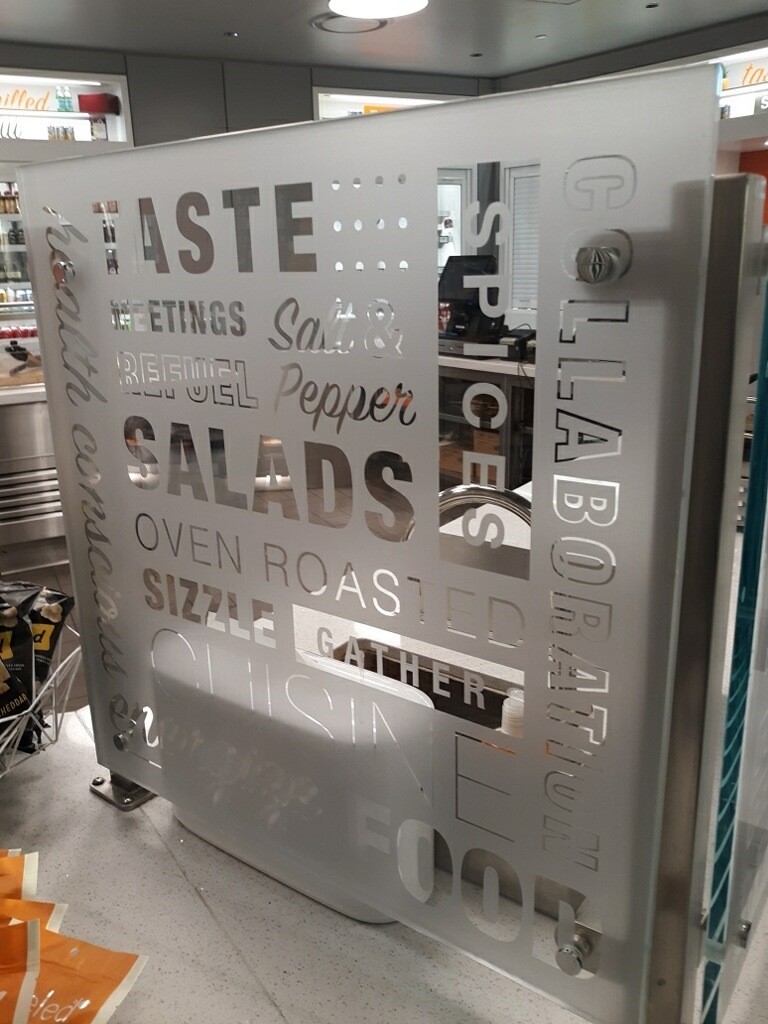 Custom Frosted Glass Lettering and Decals for Offices