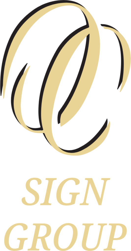 OC Signs company logo vertical format