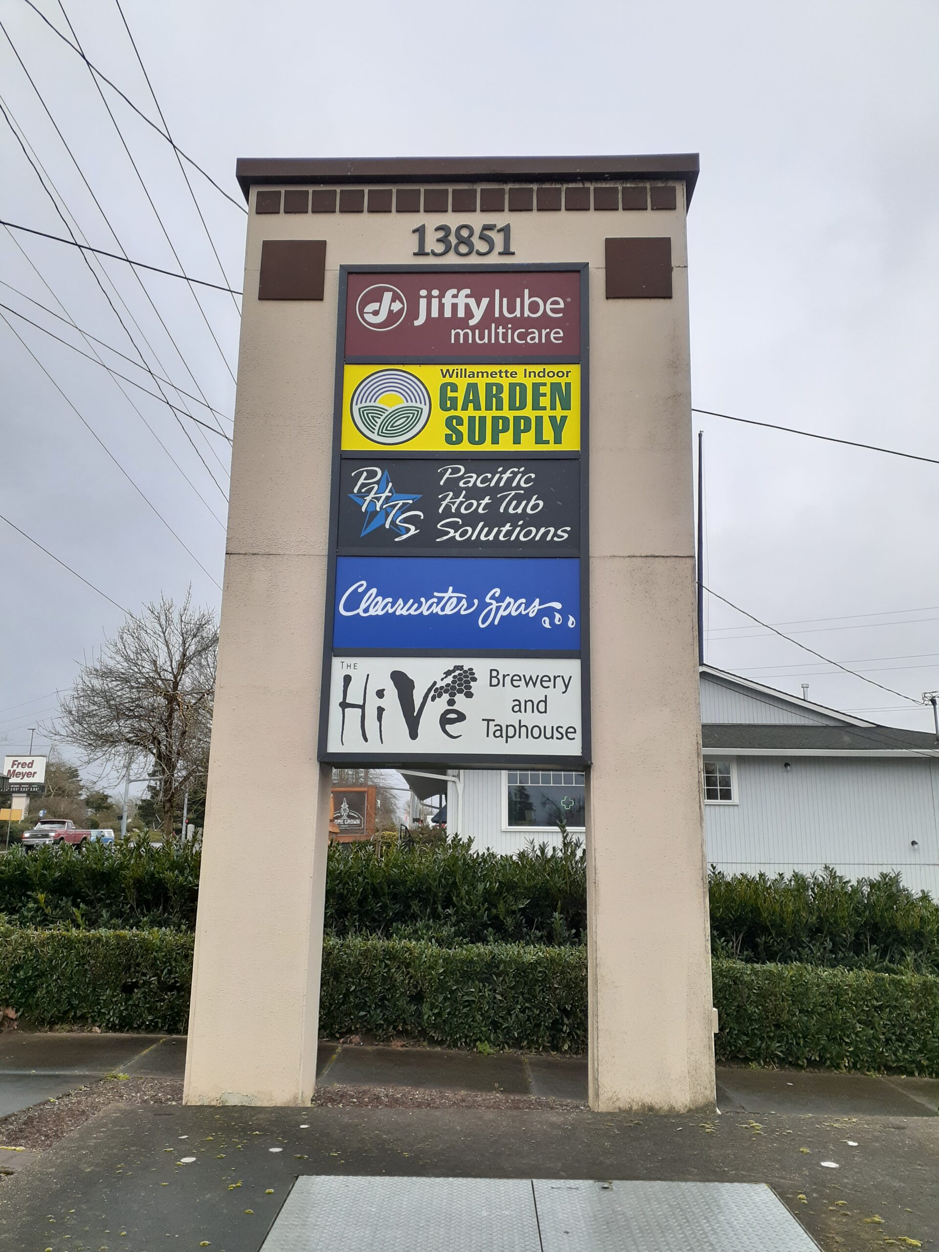 The Hive Brewery custom outdoor sign