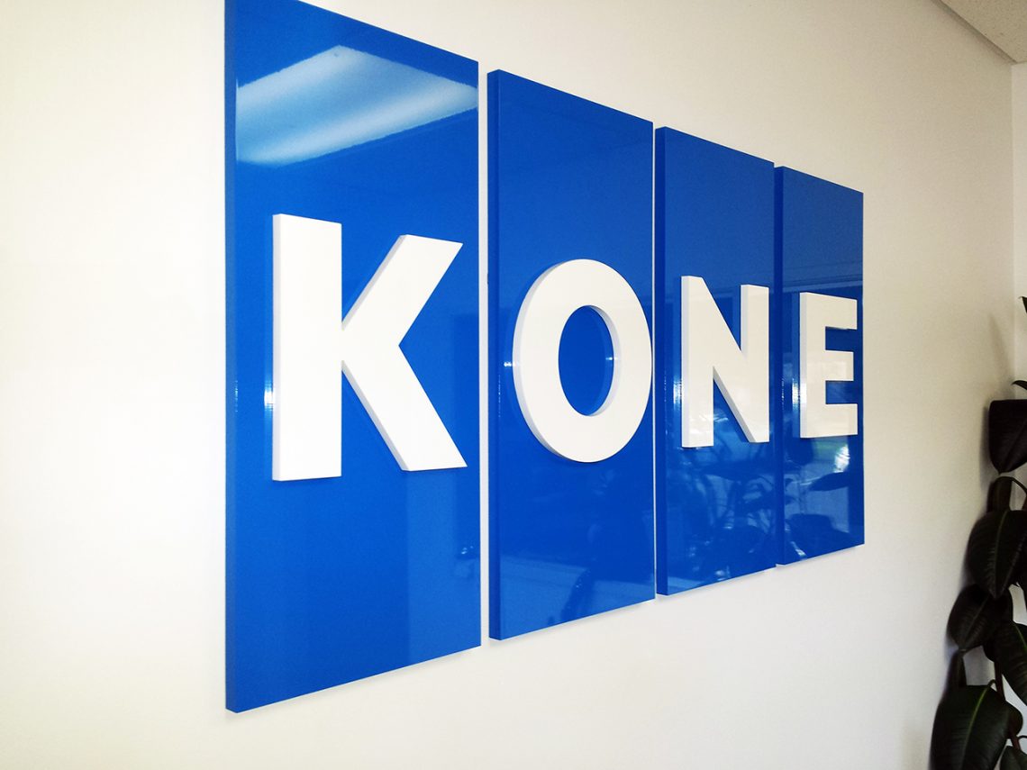 Kone Lobby Signs Made by OC Sign Group in Portland, OR